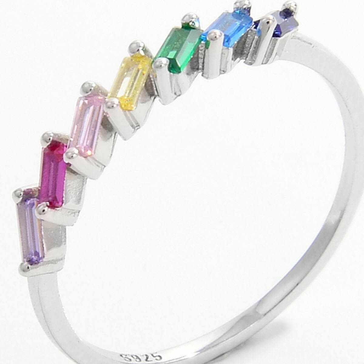 Elegant sterling silver zircon ring - Love Salve