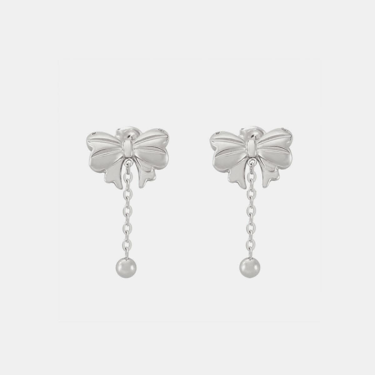 Elegant titanium steel bow earrings - Love Salve
