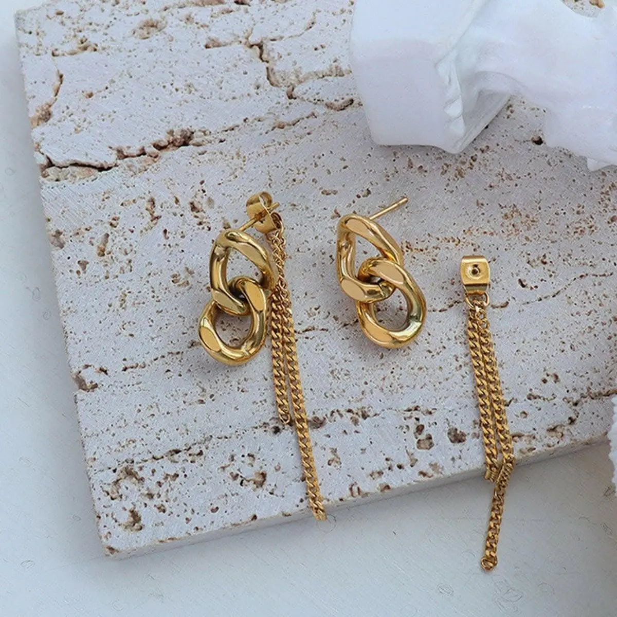 Elegant titanium steel earrings - Love Salve