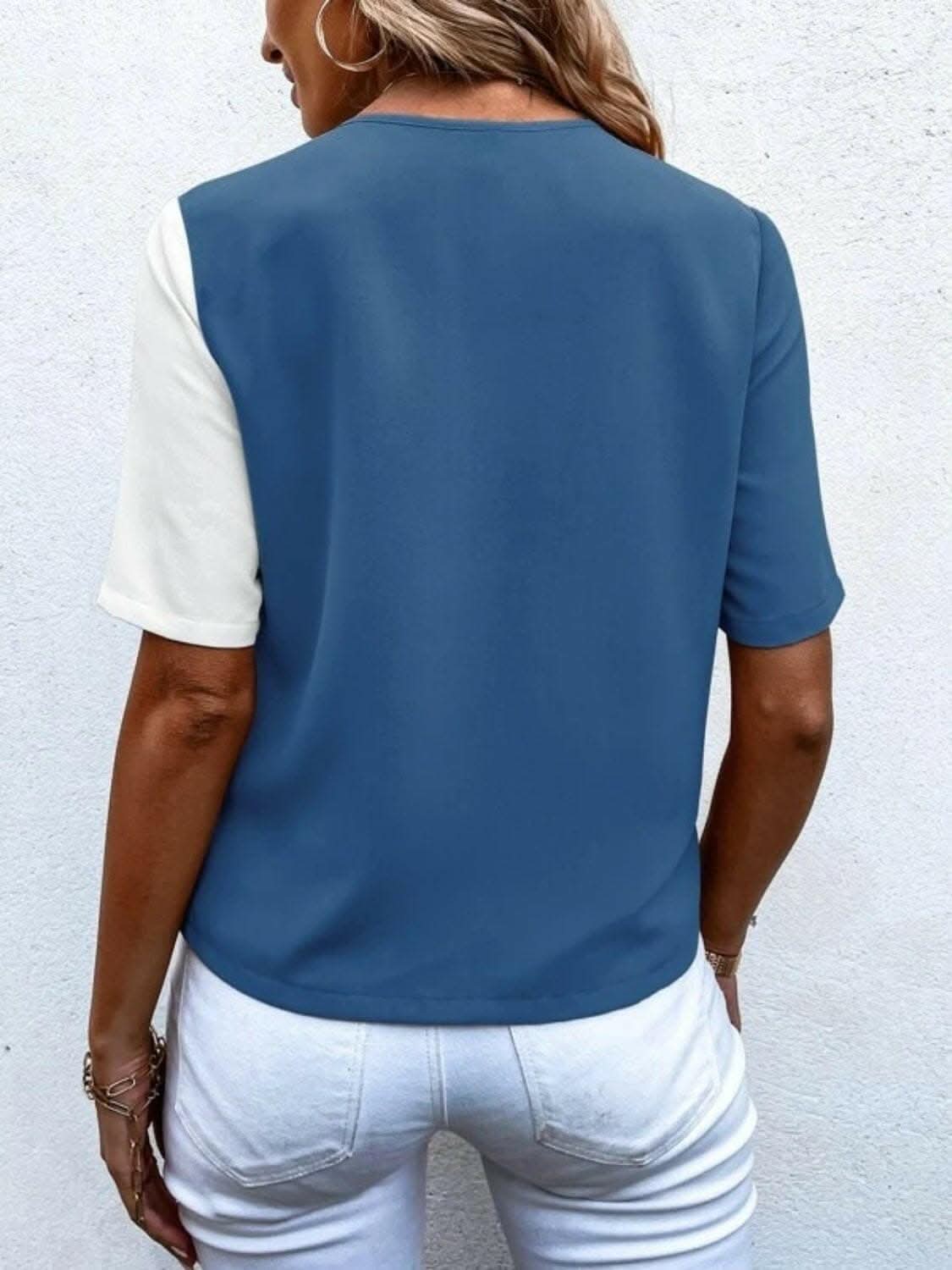 Elegant wrap blouse with buttons - Love Salve