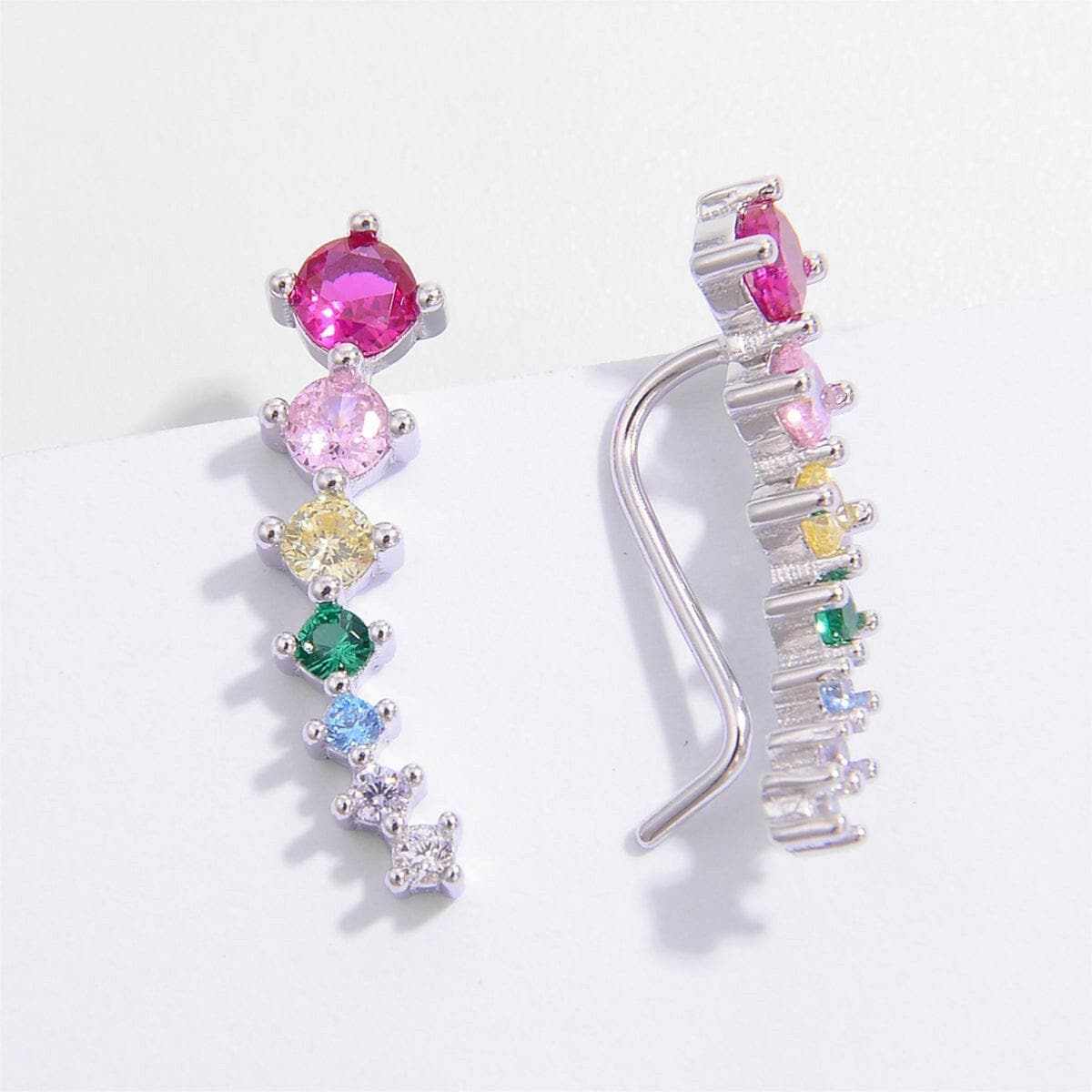 Elegant zircon earrings in silver