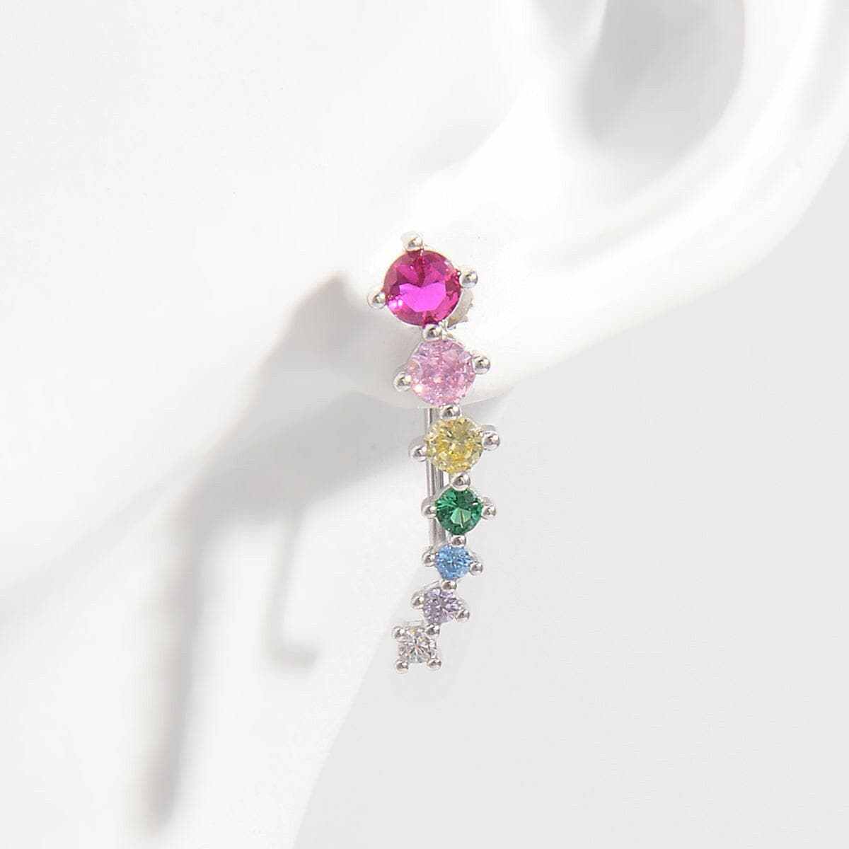 Elegant zircon earrings in silver