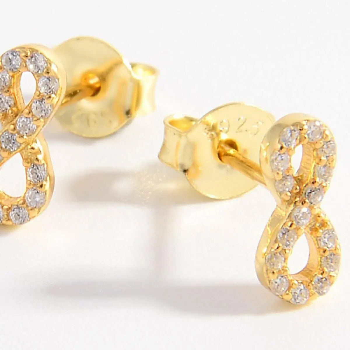 Elegant zircon infinity stud earrings - Love Salve