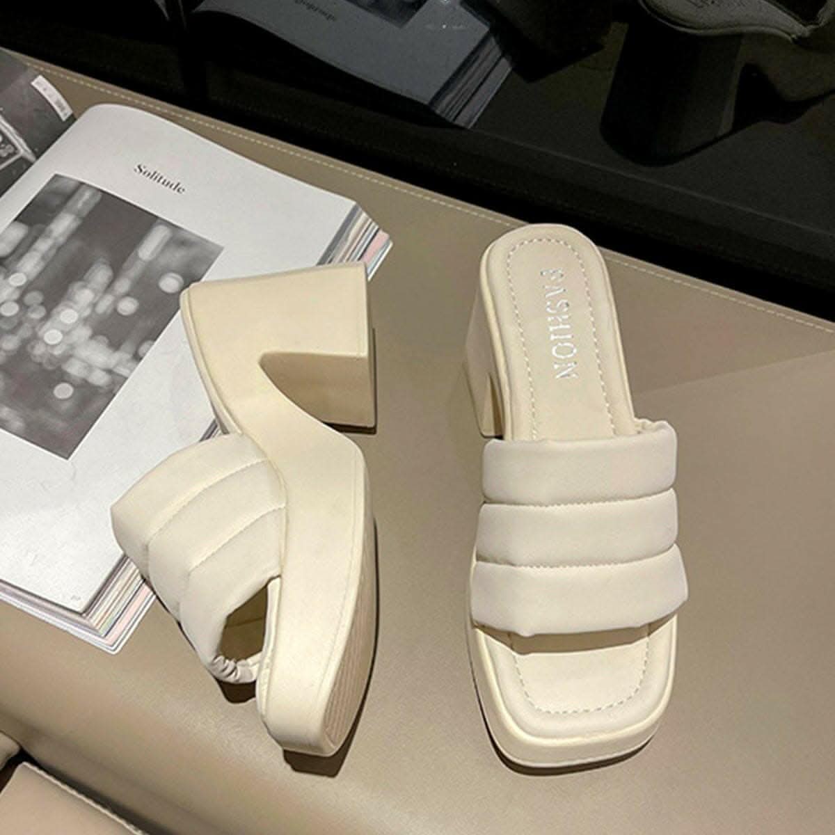 Elevated block heel sandals - Love Salve