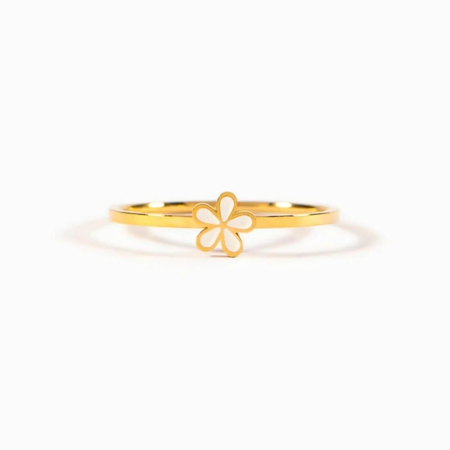 Enamel Blossom Silver Ring - Love Salve