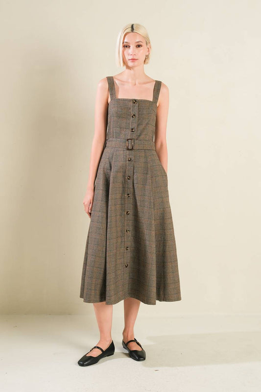 HAPPY CHANCE WOVEN MIDI DRESS Flying Tomato