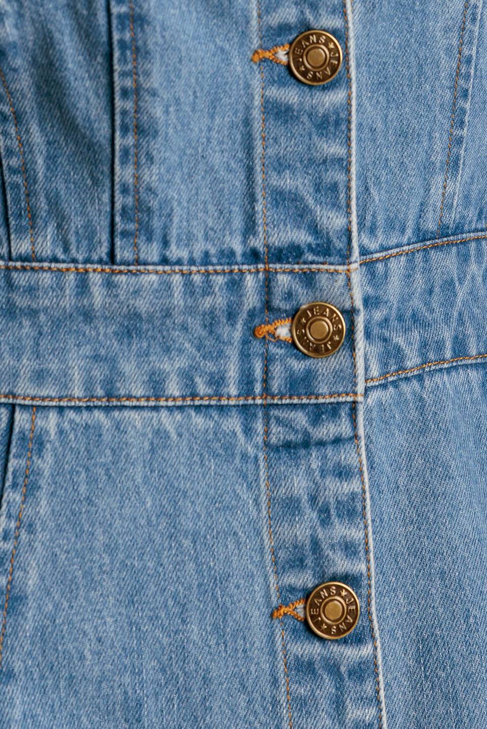 THE JOURNEY BEGINS BLUE DENIM MIDI DRESS Flying Tomato