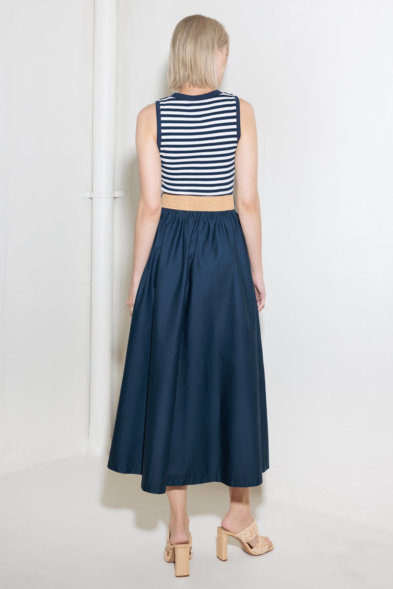 SWEETLY STATED COMBINATION MIDI DRES