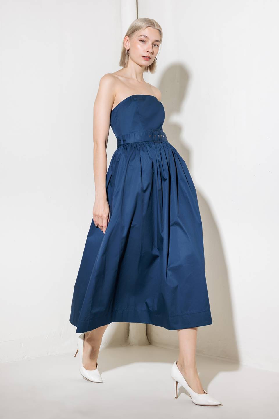 ENDLESSLY CHARMING WOVEN MIDI DRESS