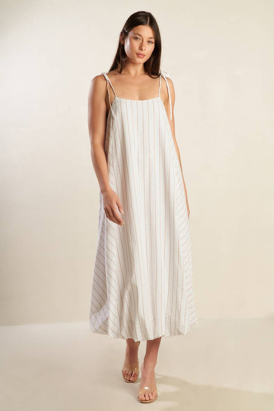 JUST WONDERING WOVEN MIDI DRESS Flying Tomato