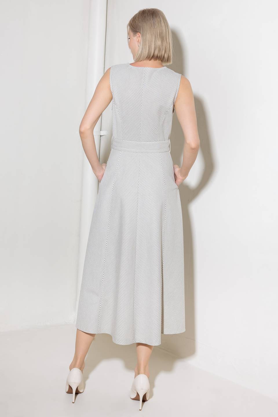 DELICATELY DARING WOVEN MIDI DRESS