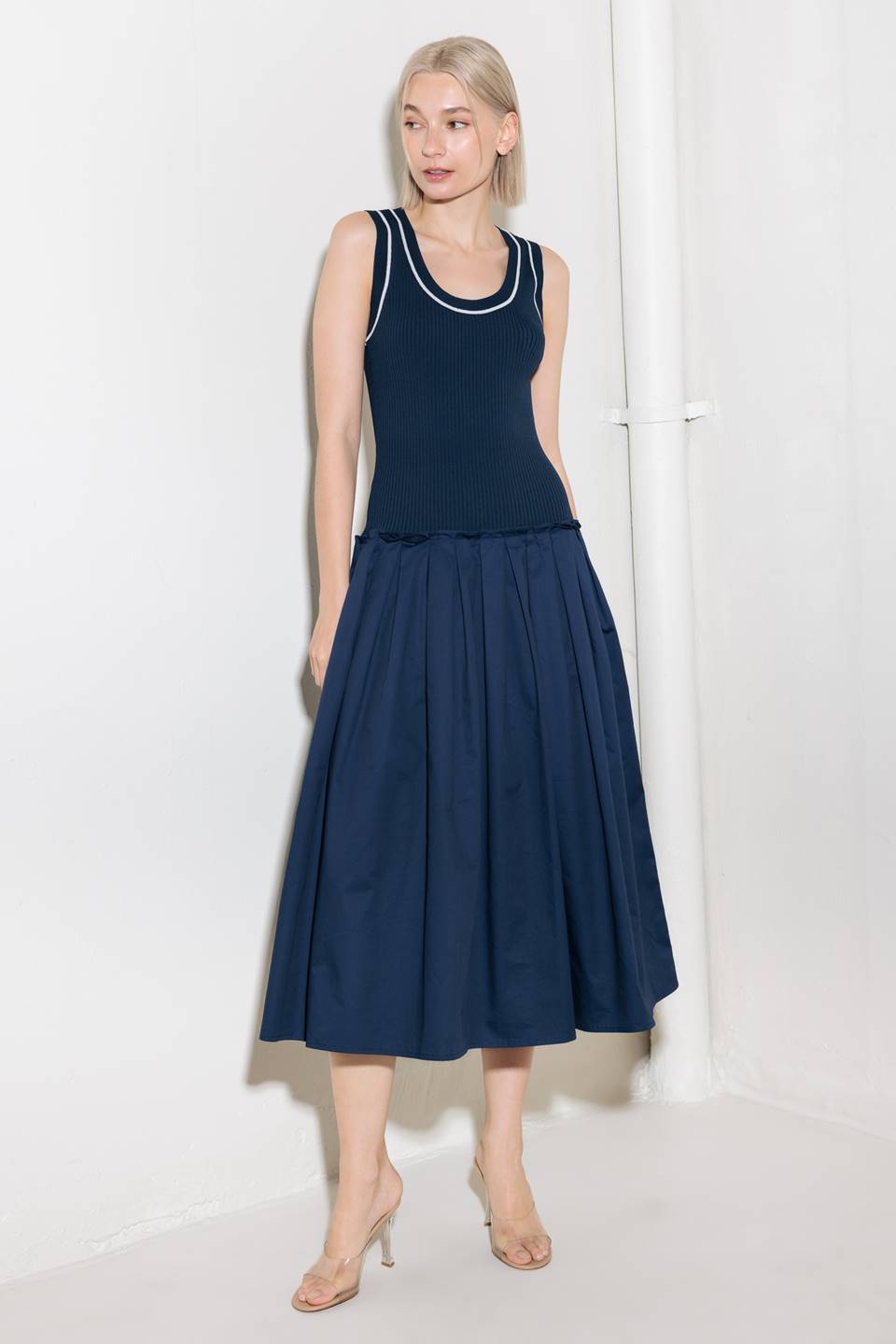 CELEBRATE EVERYDAY NAVY SWEATER TOP AND SKIRT SET