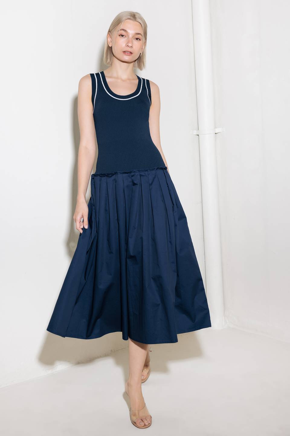 CELEBRATE EVERYDAY NAVY SWEATER TOP AND SKIRT SET