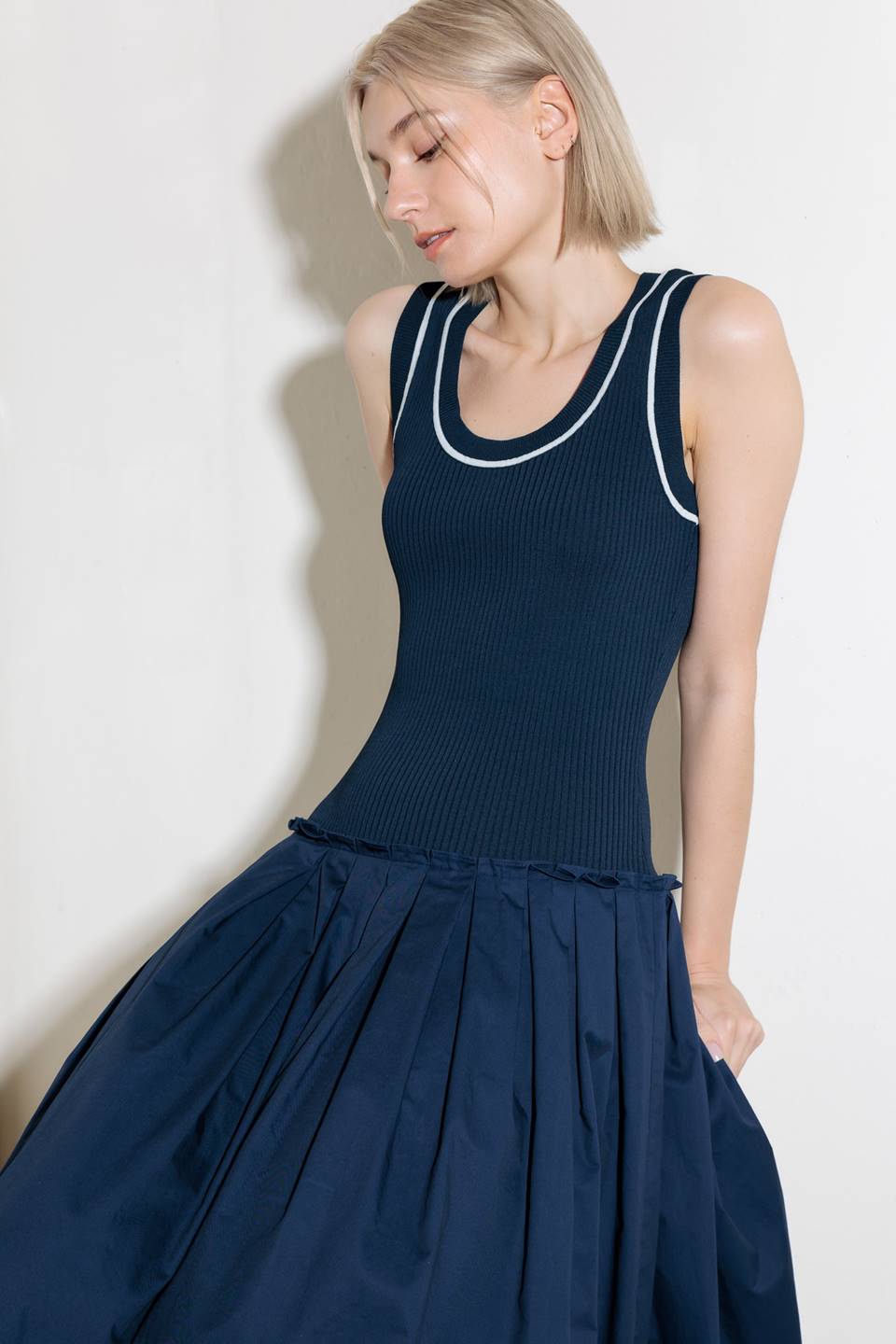 CELEBRATE EVERYDAY NAVY SWEATER TOP AND SKIRT SET