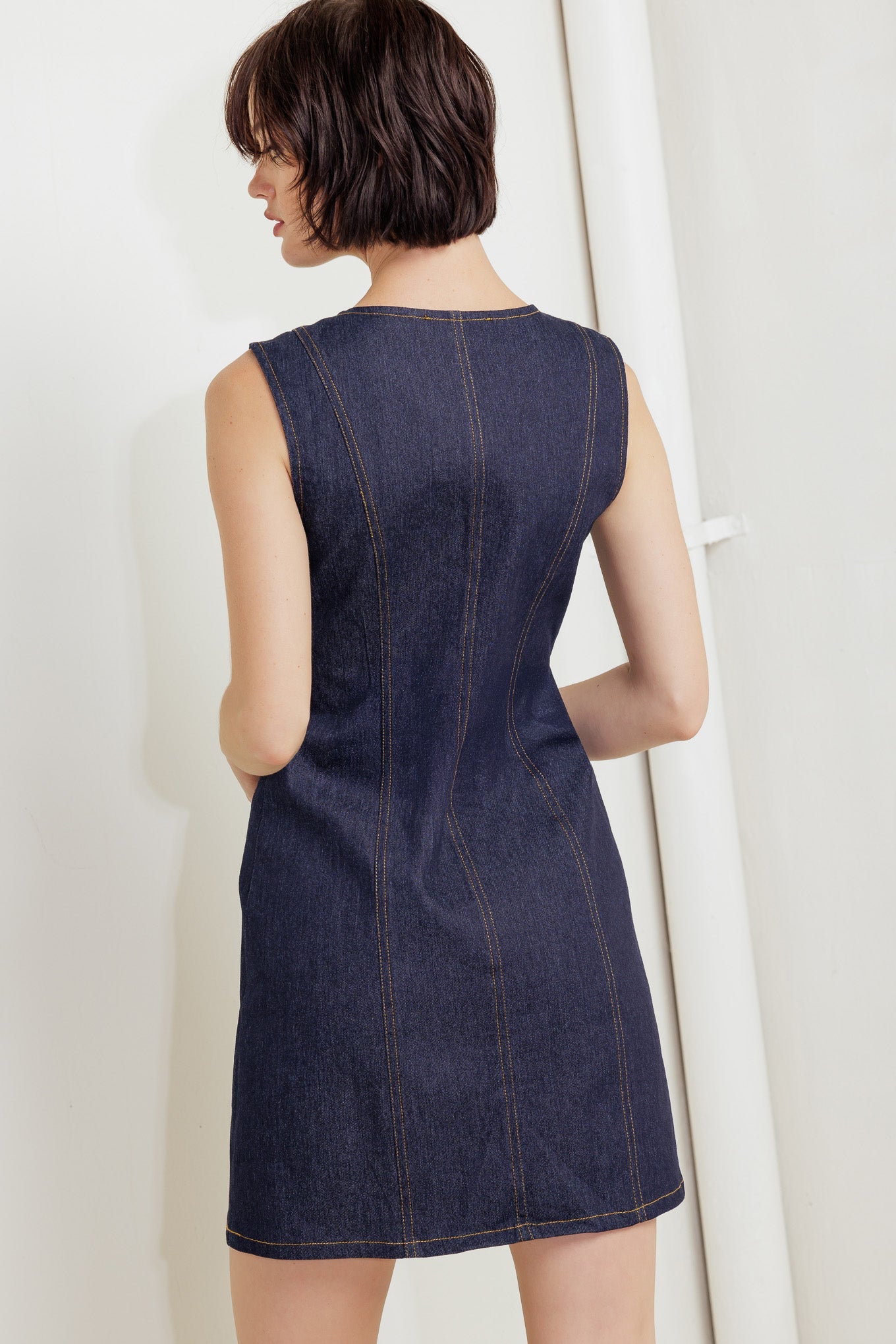 INDIGO AVENUE DENIM MINI DRESS