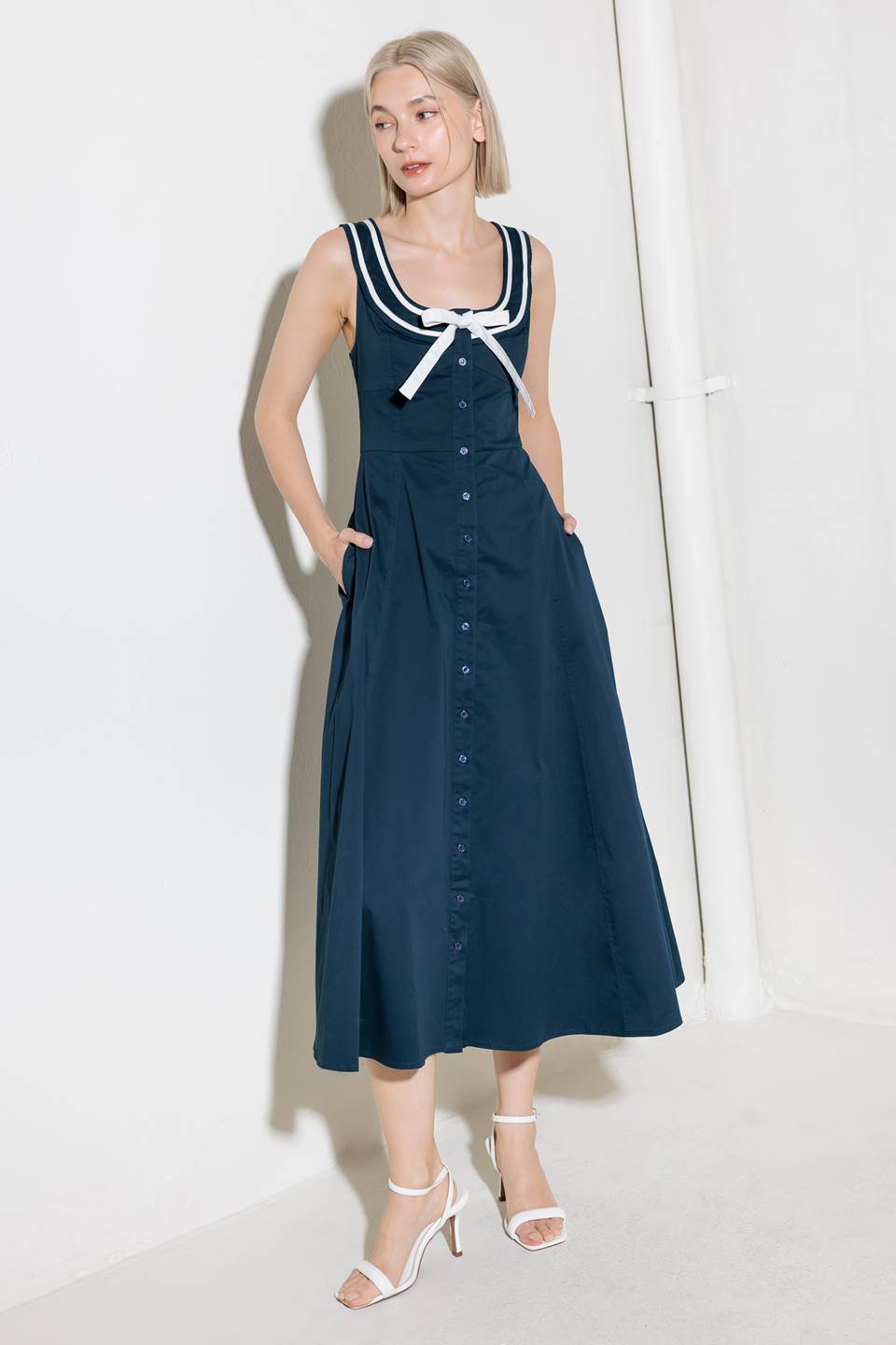 DIVINE OBSESSION WOVEN MIDI DRESS