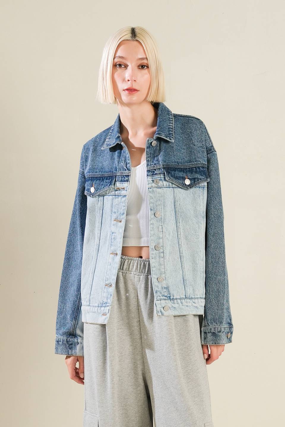 A BAR SONG DENIM JACKET denim - Apparel & Accessories > Clothing > Outerwear