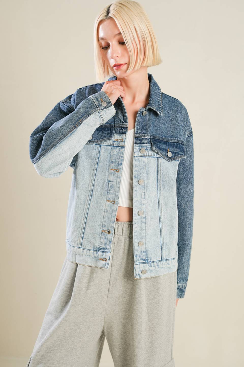 A BAR SONG DENIM JACKET denim - Apparel & Accessories > Clothing > Outerwear