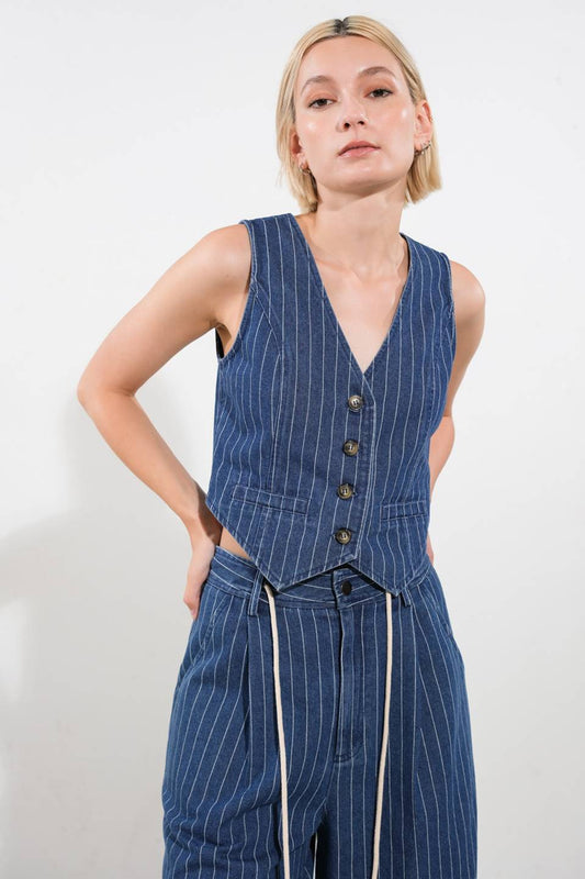 I STILL BELIEVE DENIM VEST Flying Tomato