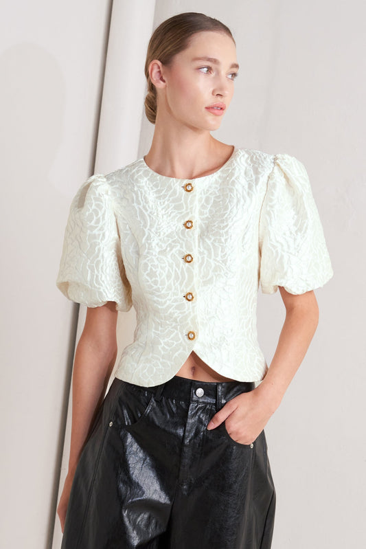 ROSÉ TEXTURE WOVEN TOP Flying Tomato