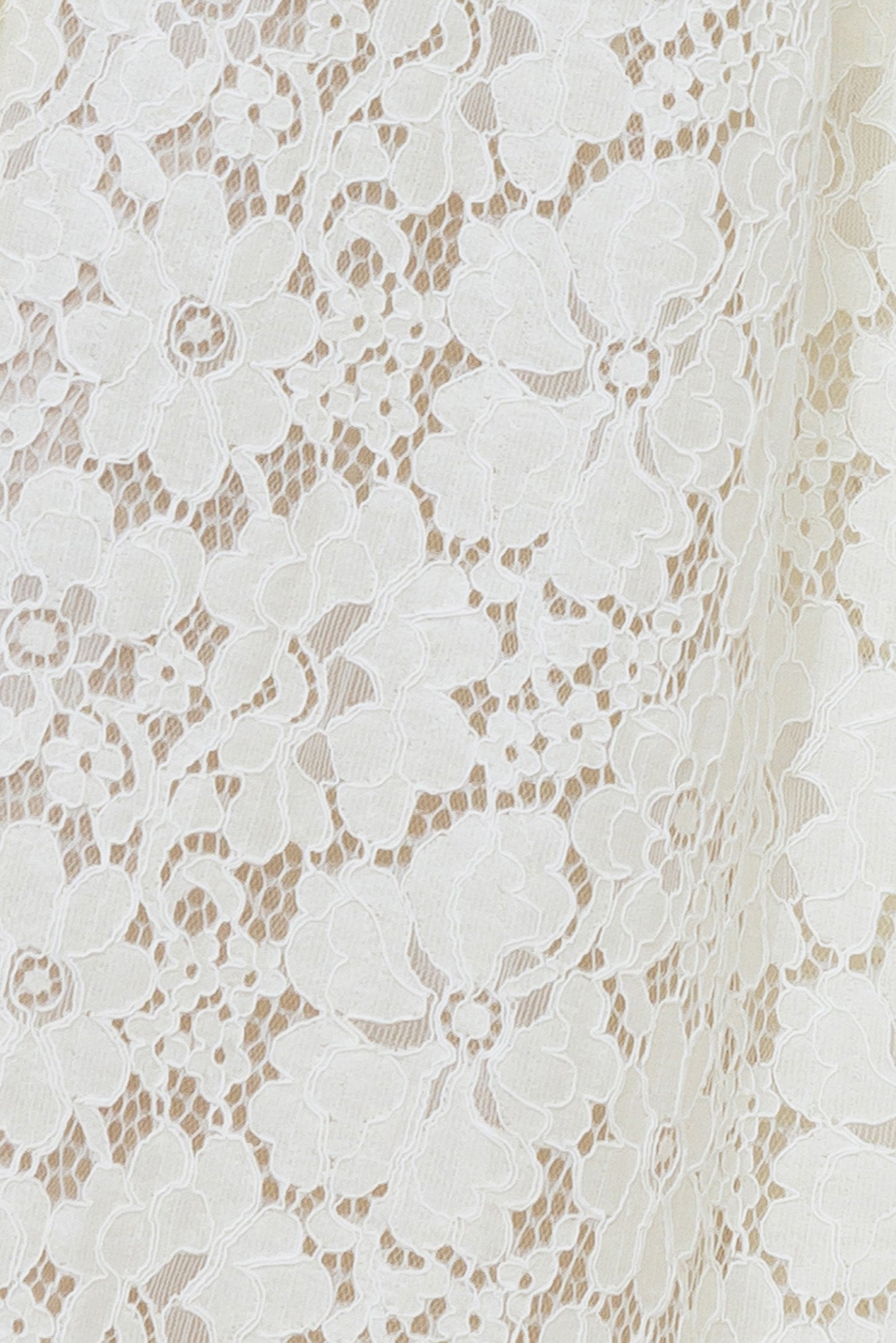 CHANTILLY FLAIR WOVEN LACE MIDI SKIRT