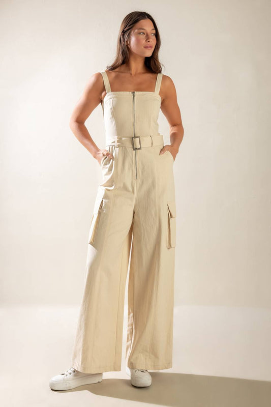 LOVE SOMEBODY WOVEN JUMPSUIT Flying Tomato