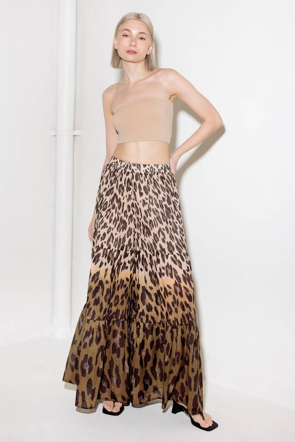 Boundless Heart Printed Woven Pants With Smocked Waist