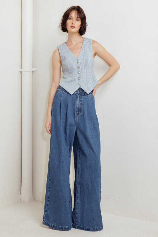 WESTERN RIVET DENIM PANTS Flying Tomato