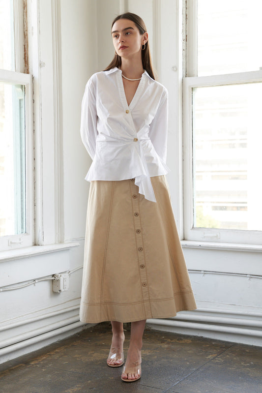 WANDERLUST ASH WOVEN TOP Flying Tomato