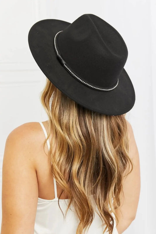 Fame fedora hat with rhinestones - Love Salve