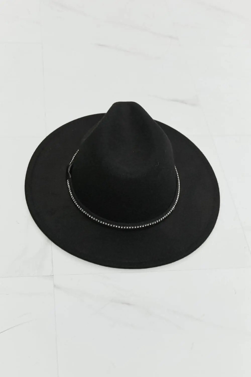 Fame fedora hat with rhinestones - Love Salve