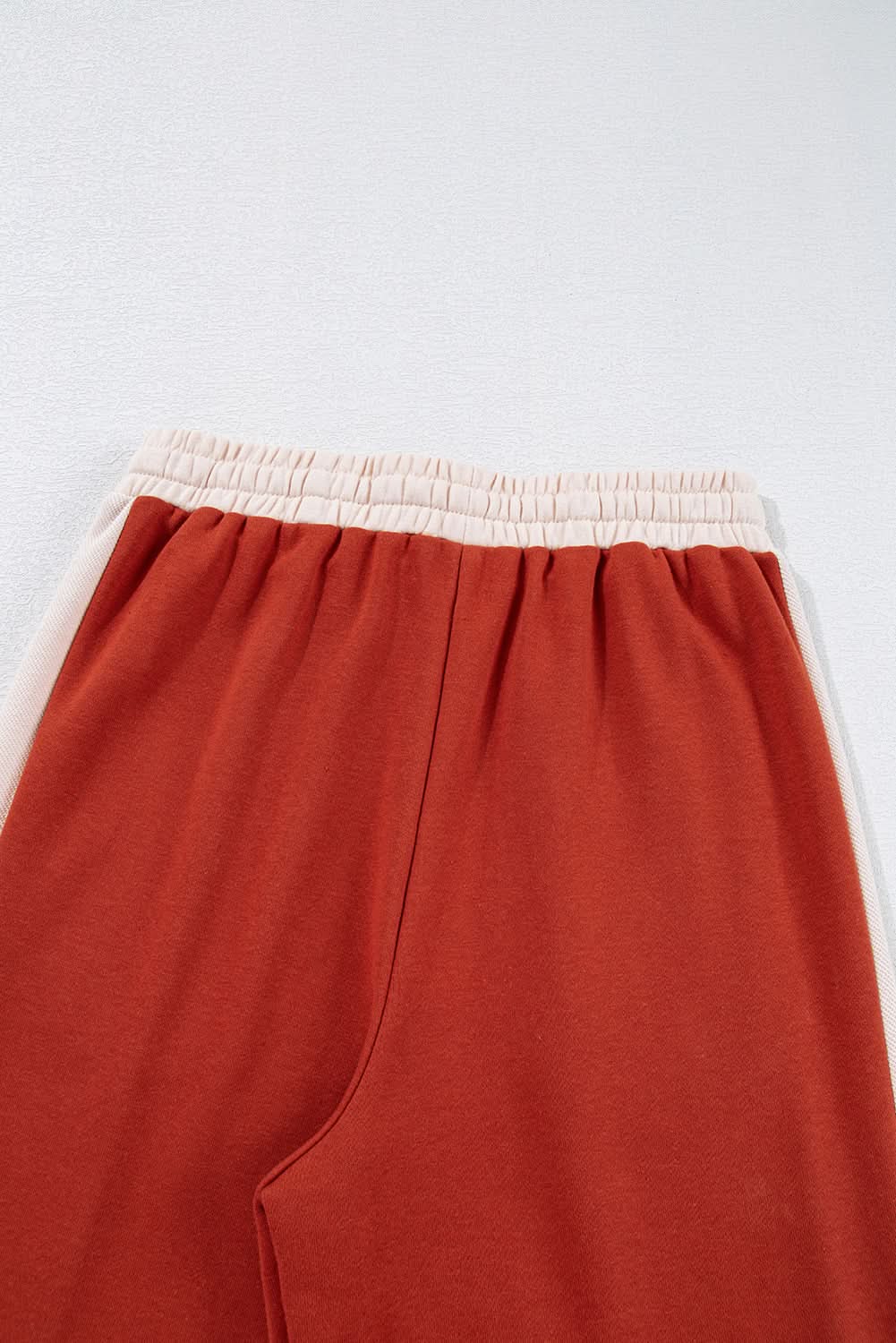 Flamingo Color Block Drawstring High Waist Wide Leg Pants - Love Salve