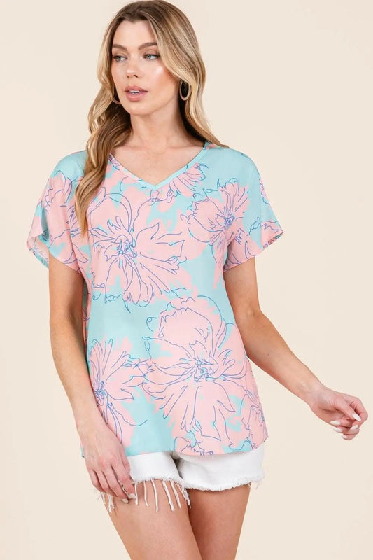 Floral Whimsy Short Sleeve Tee - Love Salve