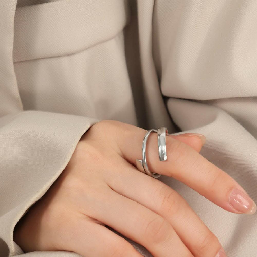 Gold-plated titanium steel ring - Love Salve