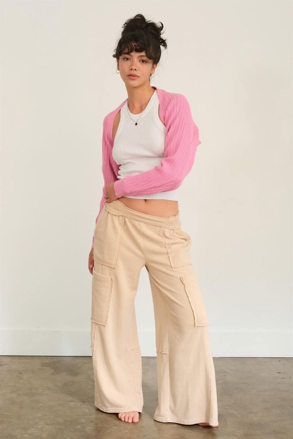 HYFVE Ribbed Knit Bolero Cardigan - Love Salve