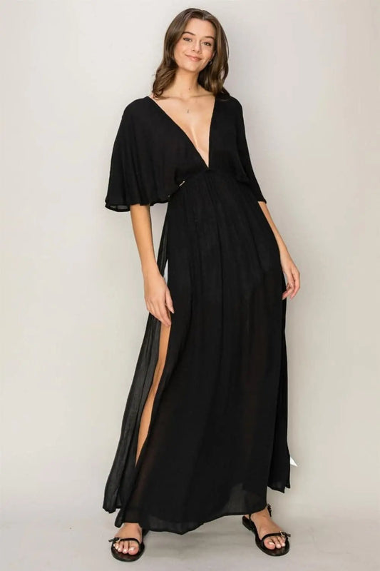 HYFVE Tie Back Maxi Split Cover Up Dress - Love Salve