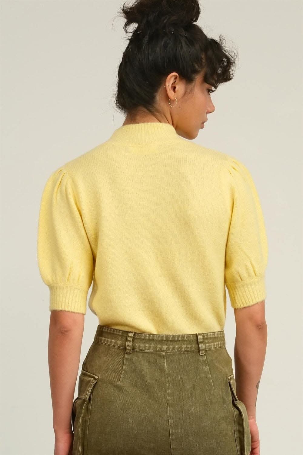 HYFVE puff sleeve mock neck top - Love Salve