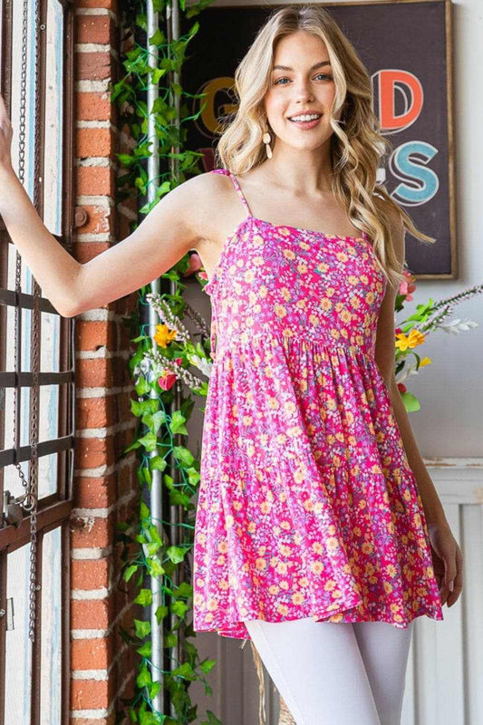 Heimish floral tie shoulder cami - Love Salve