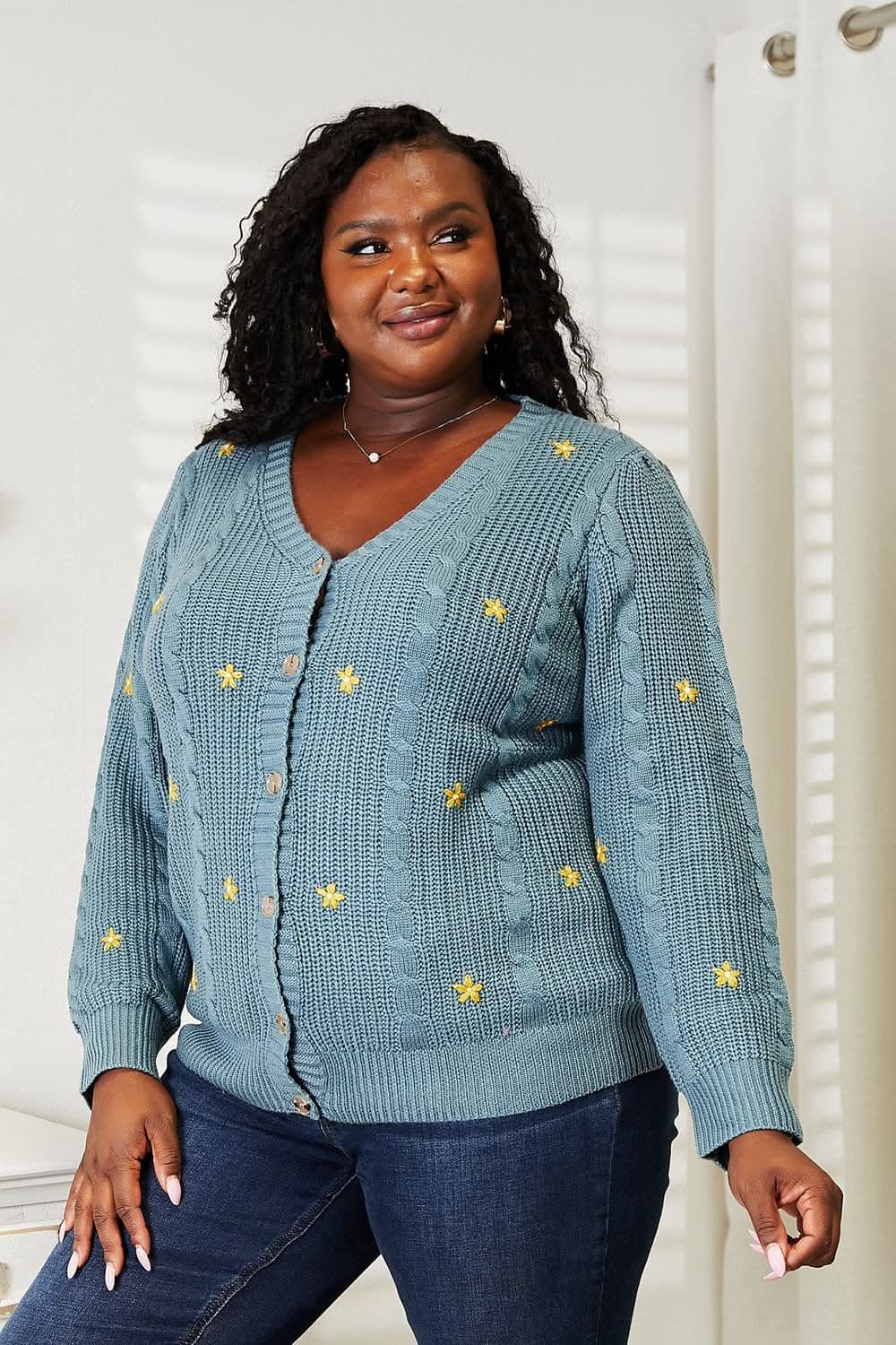 Heyson floral embroidered cardigan - Love Salve
