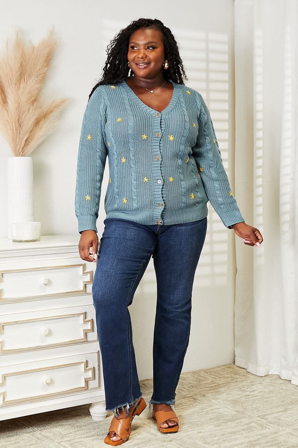 Heyson floral embroidered cardigan - Love Salve