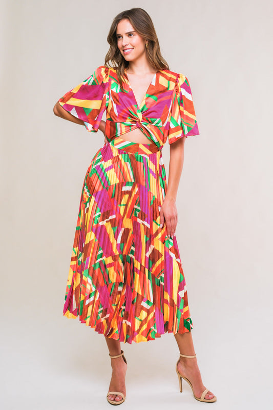 IRRESISTIBLE FUN WOVEN MIDI DRESS Flying Tomato