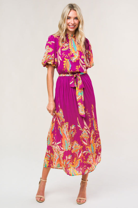ENCHANTED TO MEET WOVEN MIDI DRESS Flying Tomato