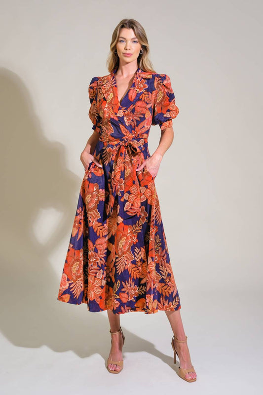 TREASURE TROVE WOVEN MIDI DRESS Flying Tomato