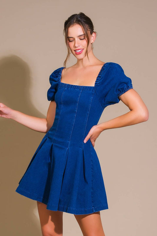 DO YOU EVER DENIM MINI DRESS Flying Tomato