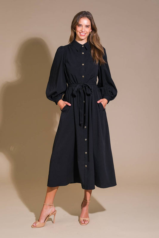 CAN'T RELACE YOU WOVEN MIDI DRESS Flying Tomato