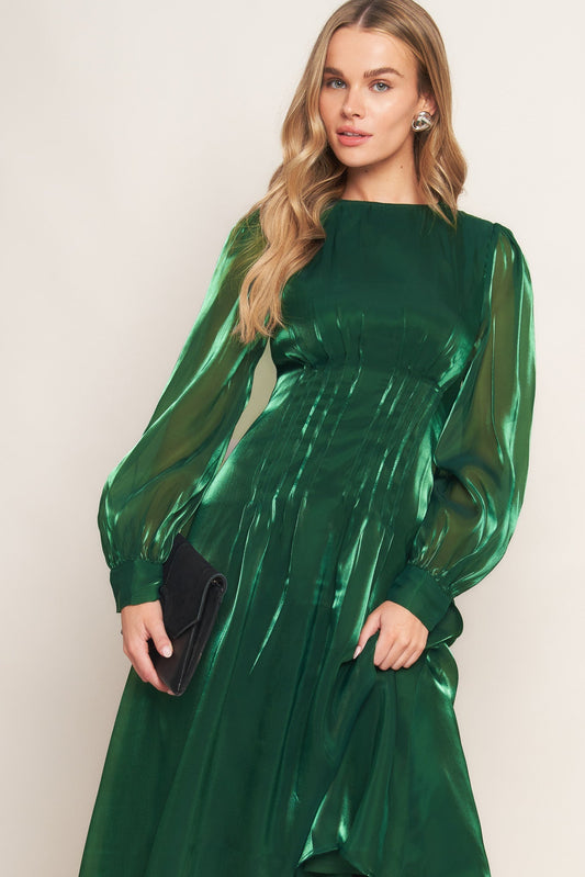 VITAL MOMENT WOVEN MIDI DRESS Flying Tomato