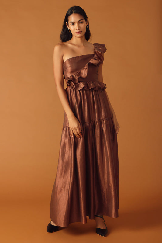 FIND THE ANSWER WOVEN MAXI DRESS Flying Tomato