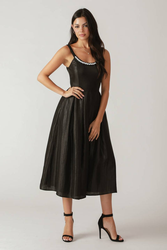 FLUTTERING FIELDS WOVEN MIDI DRESS Flying Tomato