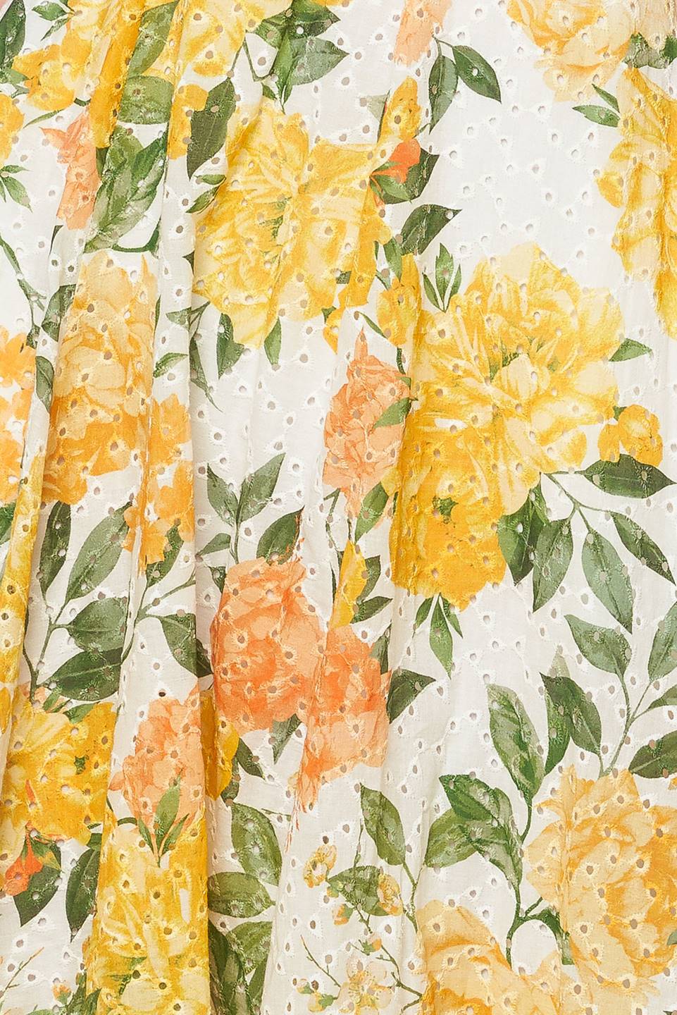 GARDEN OF DREAMS WOVEN EYELET MIDI DRESS Flying Tomato