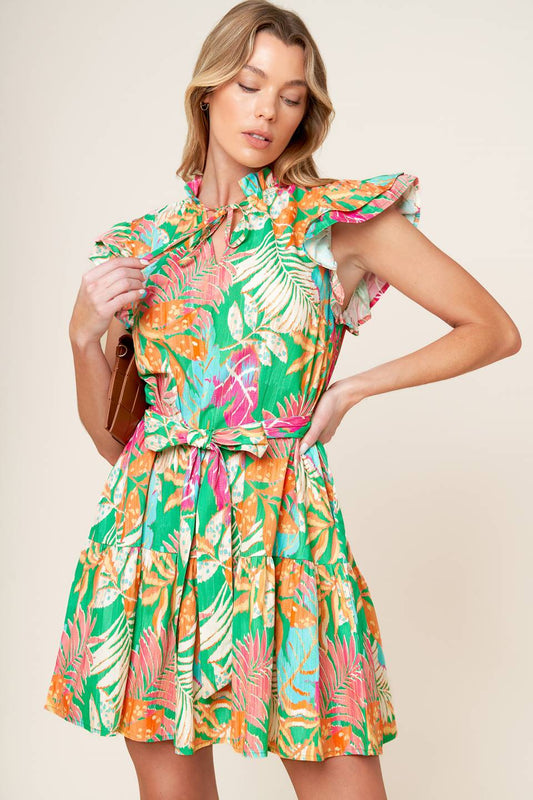 SHINE WITH ME WOVEN MINI DRESS Flying Tomato